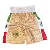 Pueblo Boxing Mexico Flag Khaki Boxing Trunk